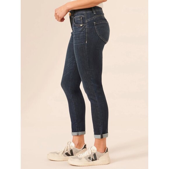 Democracy Absolution Ankle Skimmer Dark Wash Blue Skinny Jeans Casual Denim 12 - Picture 1 of 12